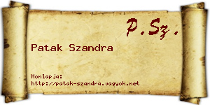Patak Szandra névjegykártya